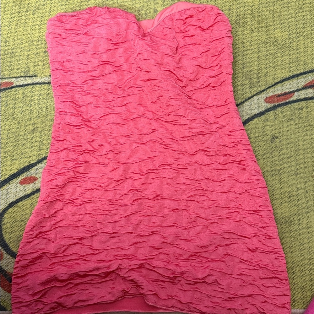 Charlotte Russe Coral Strapless Dress or long top size m